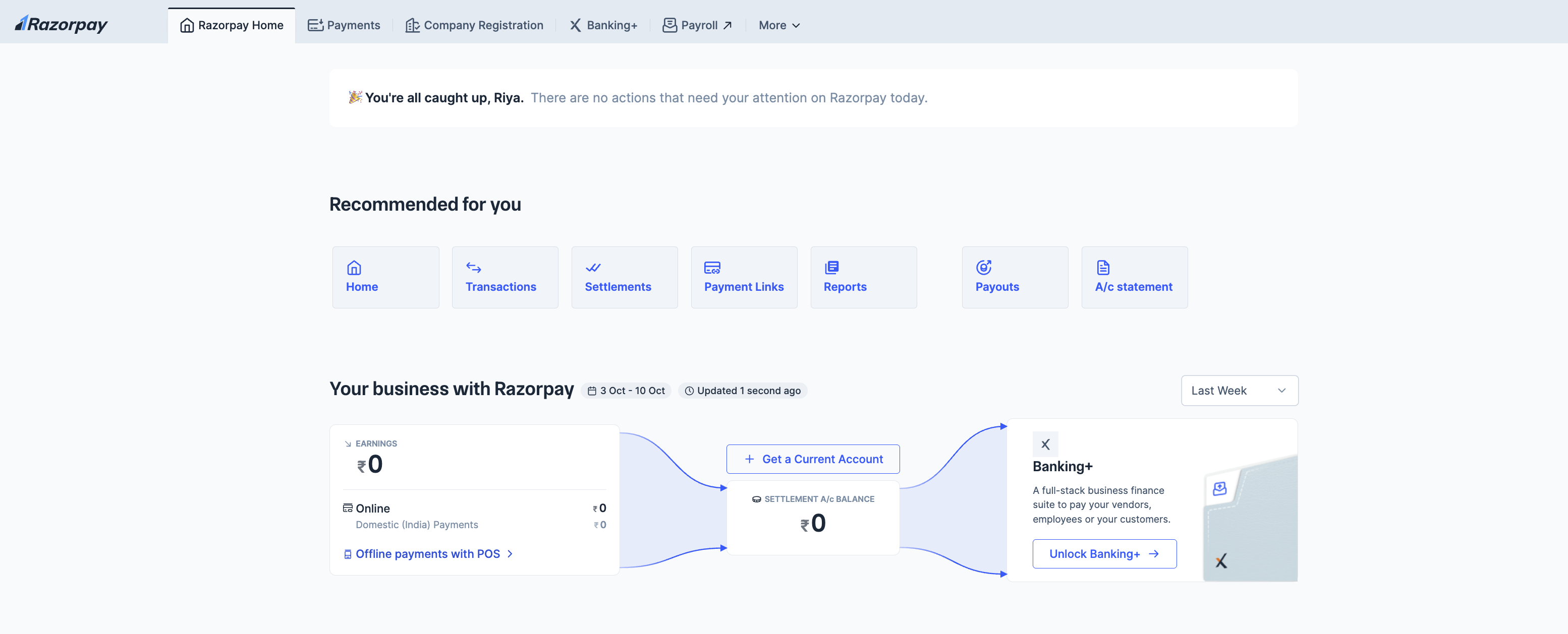 Screenshot of app Razorpay